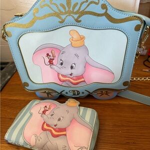 Dumbo Loungefly Crossbody with matching Wallet